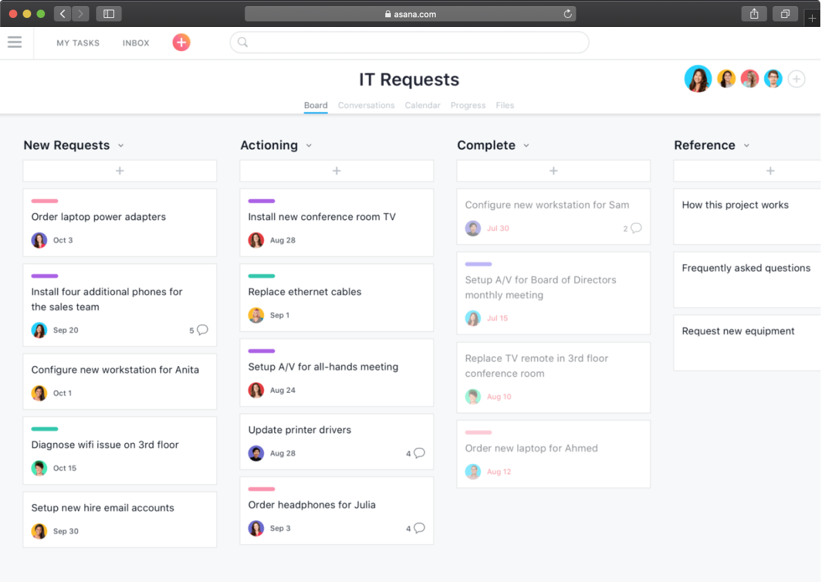 Asana screenshot