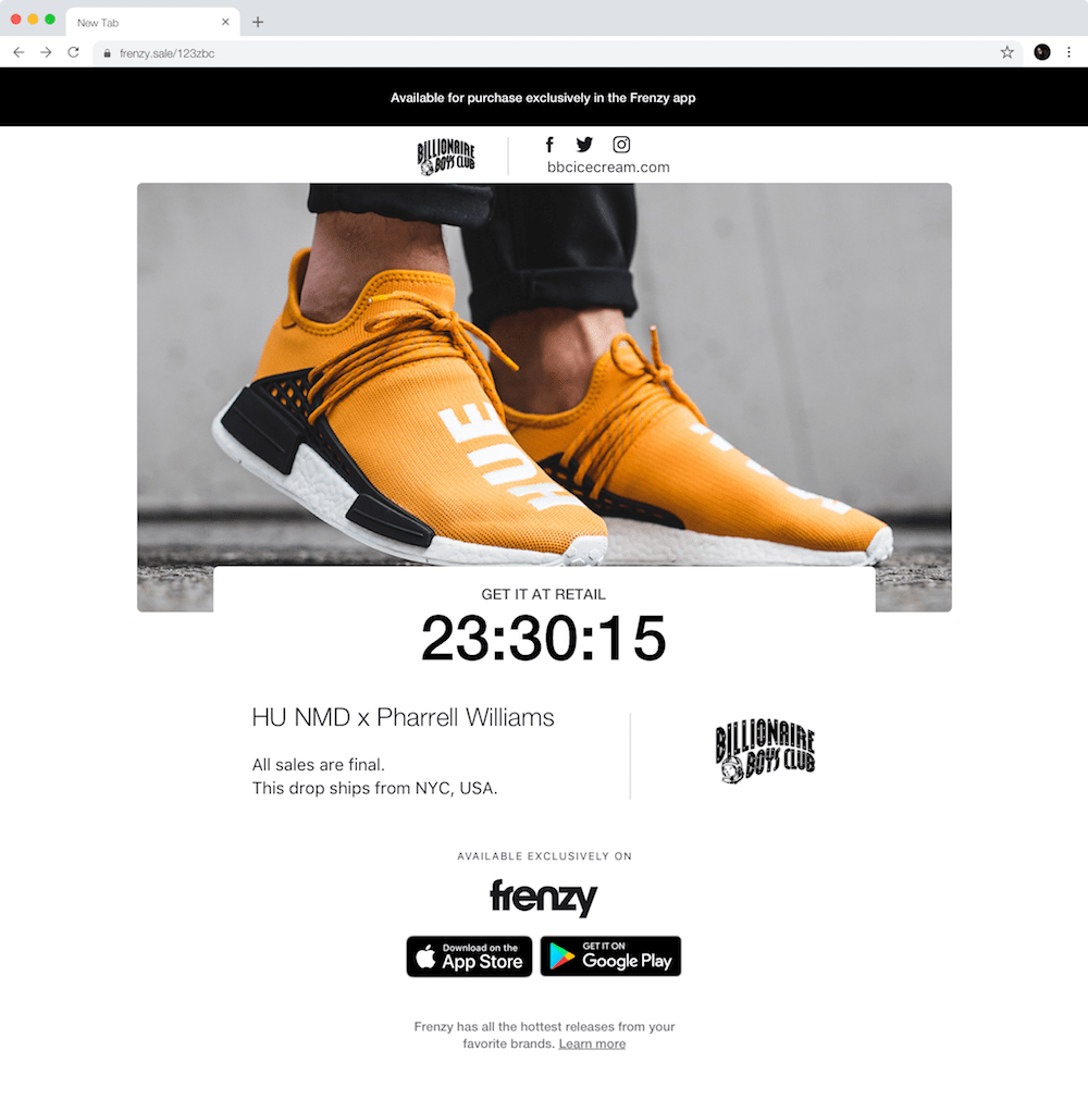 Frenzy option 1 desktop