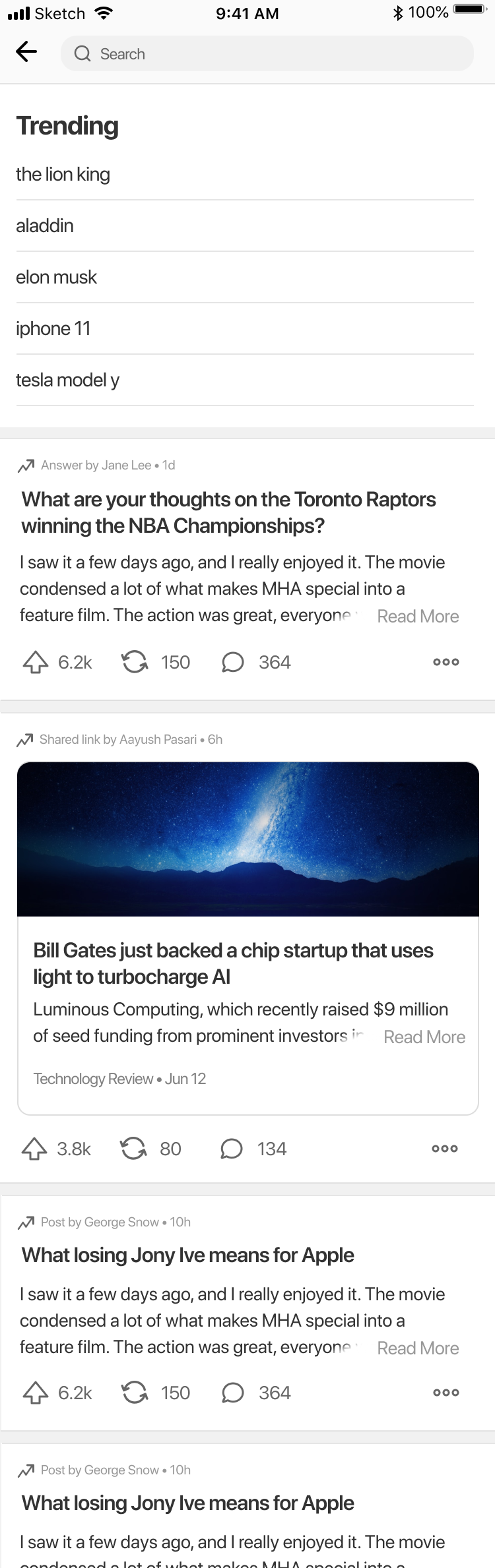 First mockup of final solution
