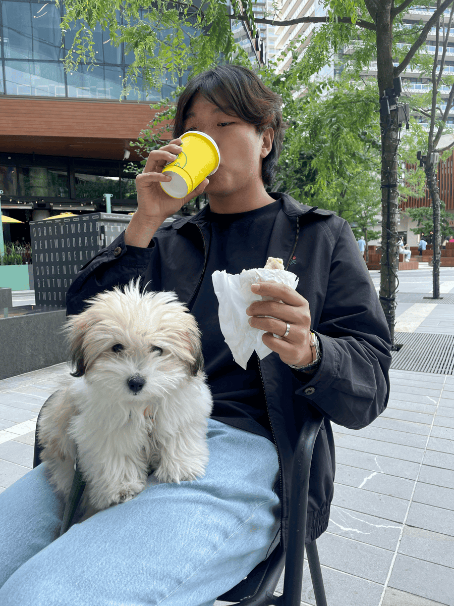 Picture of Jeremy walking through a field
